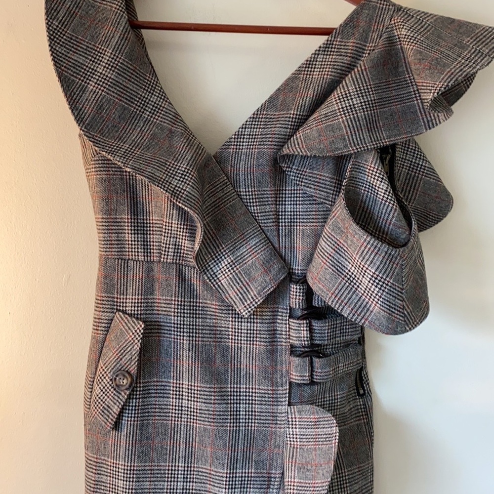 Self Portrait  midi length plaid dress US 0 UK 4 EUC - Picture 14 of 14